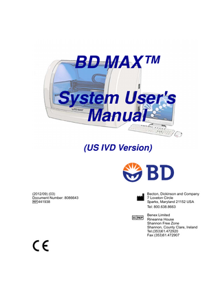 BD-MAX System Users Manual ver 2.8 Sept 2012
