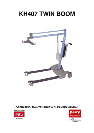 KH 407 TWIN BOOM Operating, Maintenance and Cleaning Instructions KEM-031