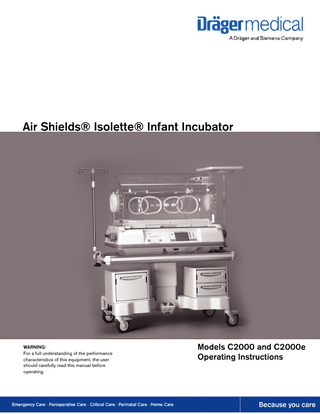 Air Shields Isolette C2000 and C2000e Instructions for Use Rev 5 Oct 2006