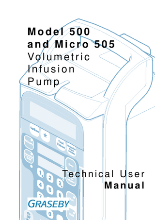 Model 500 and Micro 505 Infusion Pump Technical User Manual March 2002