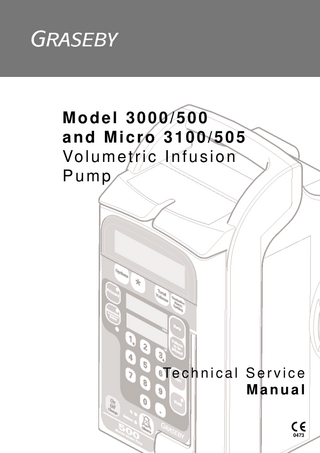 Models 3000, 3100 and 500, 505 Service Manual Issue A April 2002