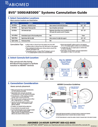 BVS5000 and AB5000 System Cannulation Guide Rev C