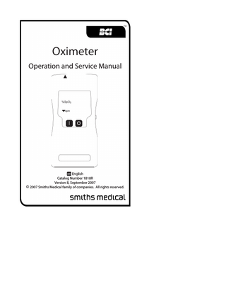 Model 3301 Oximeter Operation and Service Manual Ver 8 Sept 2007