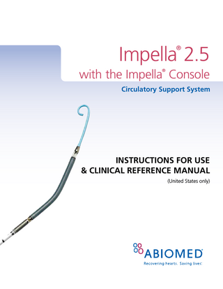Impella 2.5 Instructions for Use & Clinical Reference Manual Rev C Sept 2010