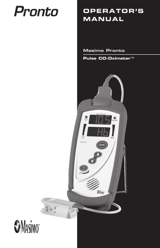 Pronto Pulse CO-Oximeter Operators Manual April 2010