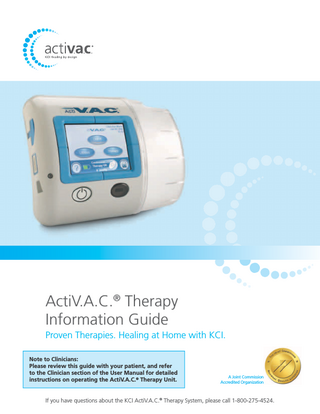 Acti V.A.C Therapy Information Guide Rev B June 2011