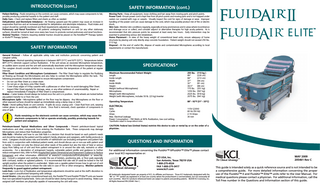FluidAir II and ELITE Quick Reference Guide Rev C May 2009