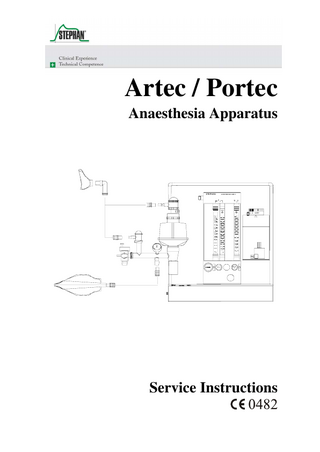 Stephan Artec, Portec Anaesthesia Apparatus Service Instructions Ver V1.2 April 1999