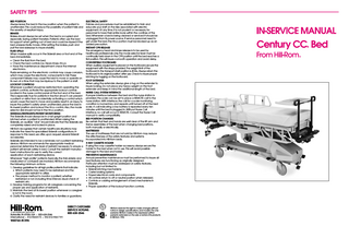 Hill-Rom Century CC - In-Service Manual
