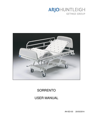 SORRENTO MENTAL HEALTH BED User Manual March 2014