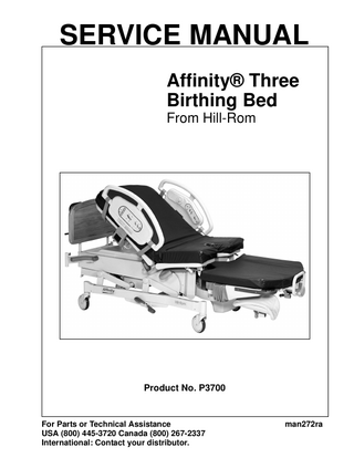 Affinity 3 Birthing Bed Service Manual P3700