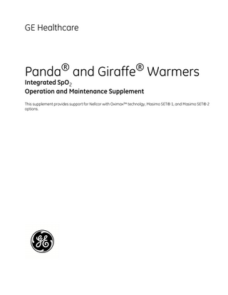 Panda and Giraffe Warmers Operation and Maintenance Supplement Rev E