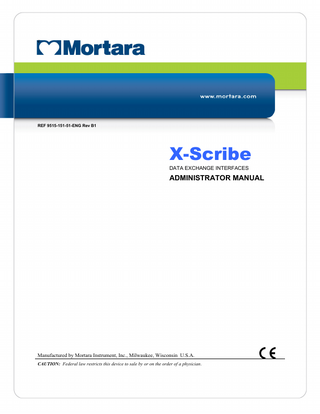 X-Scribe Data Exchange Administrator Manual Rev B1