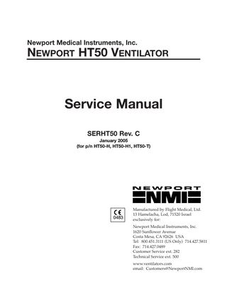 HT50 Service Manual SERHT50 Rev C Jan 2005