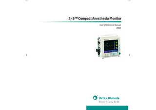 S5 Compact Anaesthesia Monitor Users Reference Manual June 2002