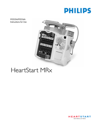 HeartStart MRx M3535A and M3536A Instructions for Use Edition 1 Sept 2006