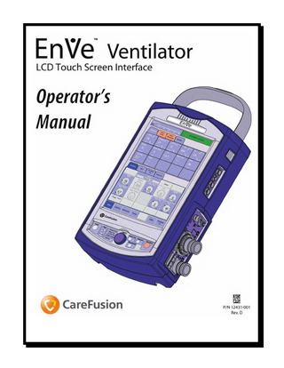 CareFusion EnVe Operators Manual Rev D Aug 2011