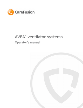 AVEA ventilator systems ®  Operator’s manual  