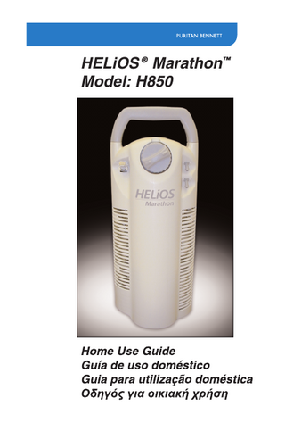 HELiOS Marathon Model H850 Home Use Guide