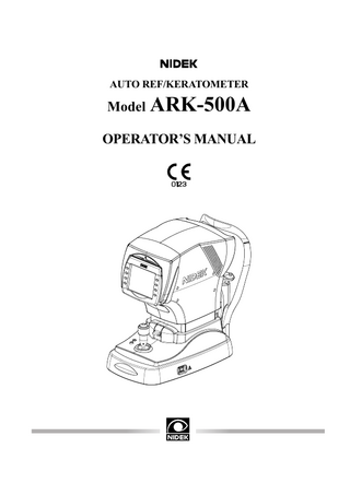 ARK-500A Operators Manual Aug 2008
