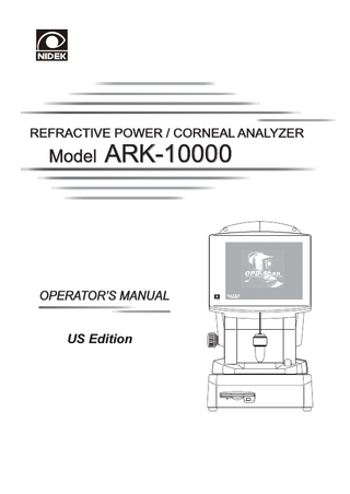 ARK-10000 Operators Manual Rev F Nov 2009