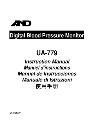 UA-779 Instruction Manual