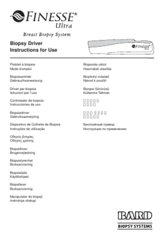 Finesse Driver Instructions for Use Rev 5 April 2012