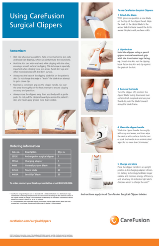 Surgical Clippers Inservice Poster