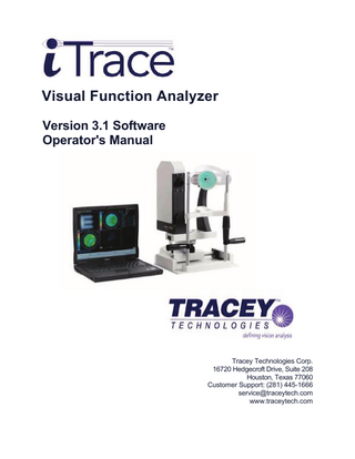 iTrace Operators Manual Sw ver 3.1