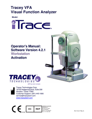 iTrace Operators Manual Sw ver 4.2.1 Rev A