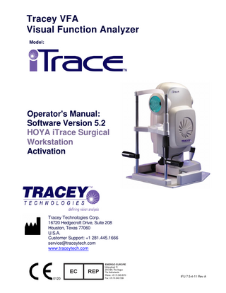 iTrace Operators Manual Sw ver 5.2 Rev A