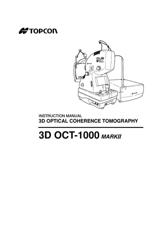 3D OCT-1000 Mark II Instruction Manual ver Feb 2008
