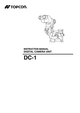 INSTRUCTION MANUAL  DIGITAL CAMERA UNIT  DC-1  