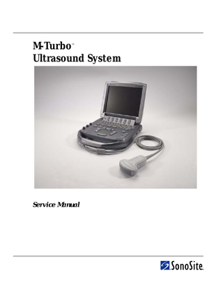M-Turbo Ultrasound System TM  Service Manual  