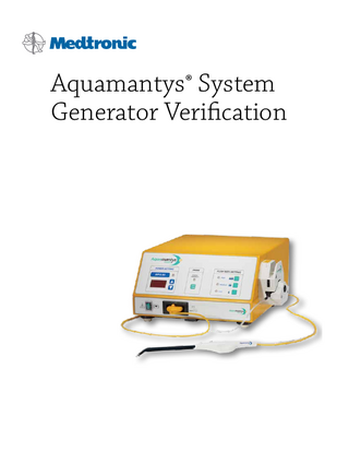 Aquamantys System Generator Guide Rev A Aug 2012