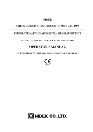 GYC-1000 Operators Manual May 2005