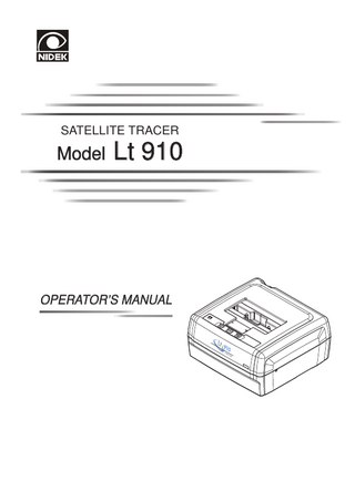 Table of Contents 1. BEFORE USE... 1 1.1 Outline of the instrument...1 1.2 Configuration...2 1.3 Labels...4 1.4 Checking Contents...5 1.5 Before First Use...6 1.6 Tracing Unit Calibration...8 1.7 Storing the Pattern Setting Unit...10  2. OPERATION PROCEDURES... 11 2.1 Operation Flow...11 2.2 Preparation...12 2.3 Tracing...13 2.3.1 2.3.2 2.3.3 2.3.4 2.3.5  Frame tracing...13 Pattern tracing...17 Demo lens tracing...18 Stopping tracing...21 After use...22  2.4 Daily Checks...23 2.4.1 2.4.2  Check before use...23 Check after use...23  3. MAINTENANCE... 25 3.1 Troubleshooting...25 3.2 Replacing Fuses...26 3.3 Cleaning...27 3.4 List of Replacement Parts...27  4. SPECIFICATIONS AND ACCESSORIES... 29 4.1 Specifications...29 4.2 Standard Configuration...31 4.2.1 4.2.2  Standard configuration...31 Optional accessories...31  VII  