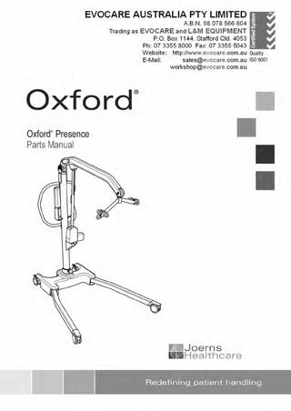 Oxford Presence Parts Manual Rev B