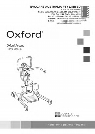 Oxford Ascend Parts Manual Rev B
