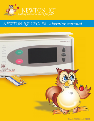 NEWTON IQ CYCLER Operator Manual Rev H
