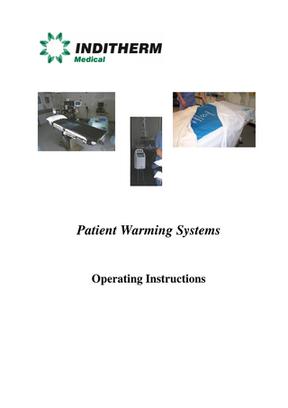 Inditherm Patient Warming Systems Operating Instructions Rev. 2.17 Nov 2011