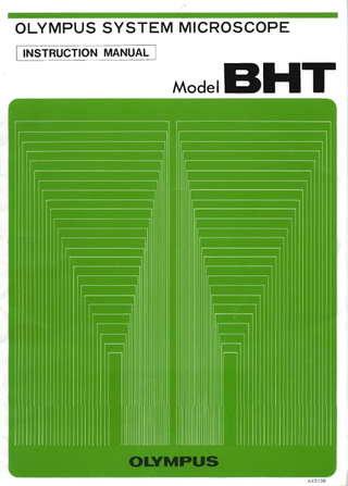 BHT SYSTEM MICROSCOPE Instruction Manual  July 1986