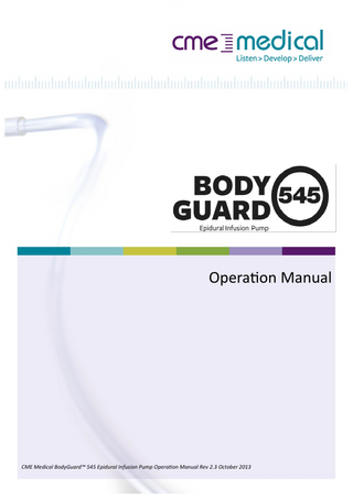BodyGuard 545 Operation Manual Rev 2.3 Oct 2013