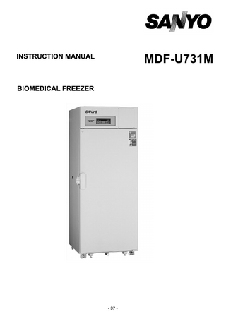 MDF-U731M Biomedical Freezer Instruction Manual