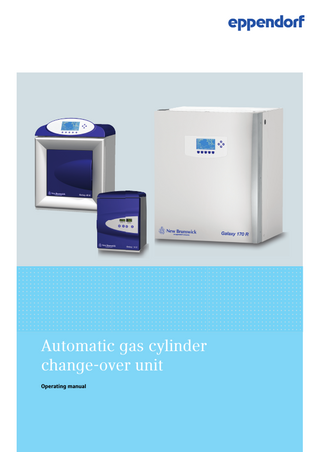 Automatic gas cylinder change over unit Operating Manual Nov 2014