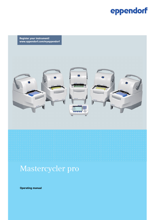 Mastercycler pro Operating Manual Oct 2013
