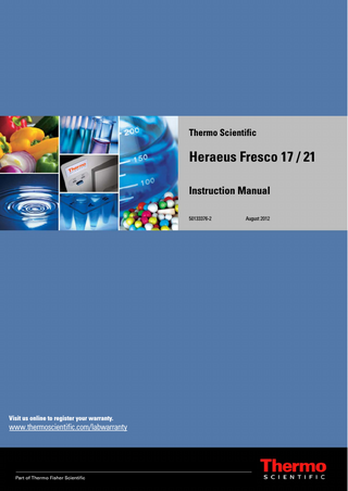 Heraeus Fresco 17-21 Instruction Manual Aug 2012