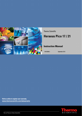 Heraeus Pico 17-21 Instruction Manual Sept 2012