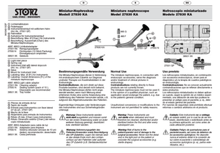 27830 KA Miniature nephroscope Instruction Manual Ver 1.1.0 