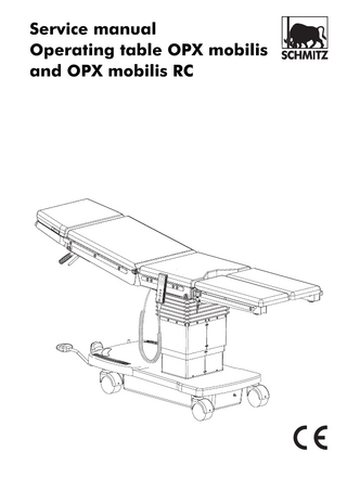 Service manual Operating table OPX mobilis and OPX mobilis RC  